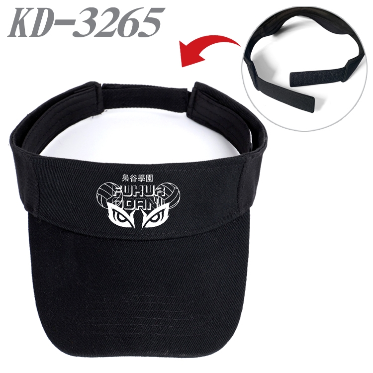 Haikyuu!! Anime Peripheral Empty Top sun hat Visor Hat Hat circumference 55-60cm  KD-3265A