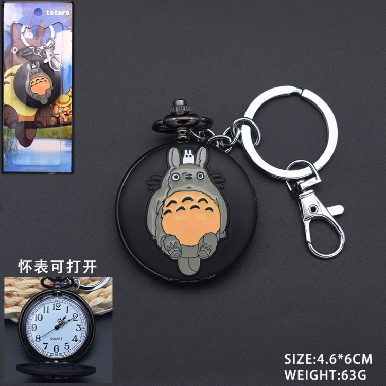 TOTORO Anime peripheral keychain pocket watch 6x4.6cm