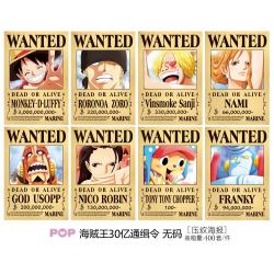 One Piece Wanted Poster 8 pcs ...
