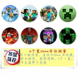 Minecraft Anime round Badge cl...