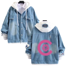 SK∞ anime stitching denim jack...