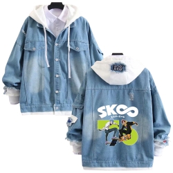 SK∞ anime stitching denim jack...