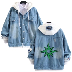 SK∞ anime stitching denim jack...