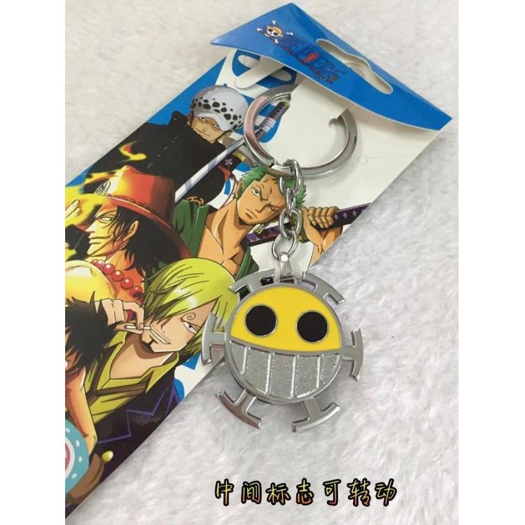 One Piece Anime Peripheral Metal Rotating Keychain Pendant price for 5 pcs