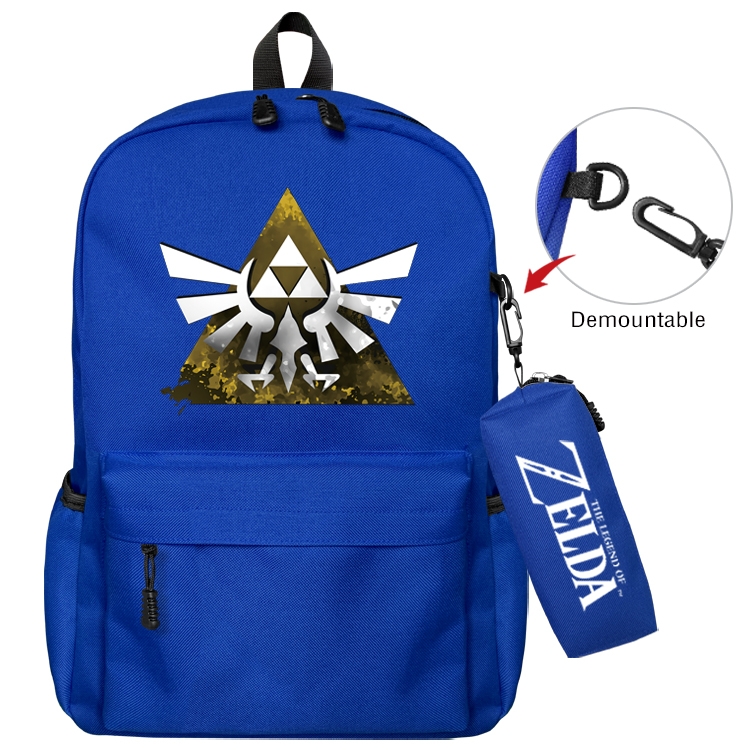 The Legend of Zelda Anime Backpack School Bag  Small Pencil Case Set 43X35X12CM