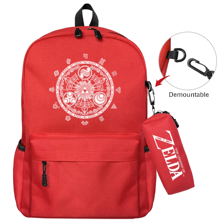 The Legend of Zelda Anime Backpack School Bag  Small Pencil Case Set 43X35X12CM