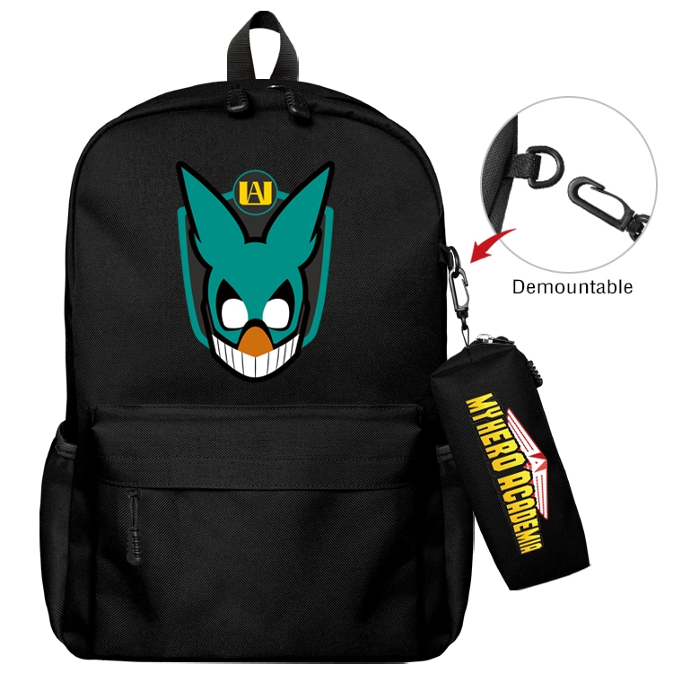 My Hero Academia Anime Backpack School Bag  Small Pencil Case Set 43X35X12CM