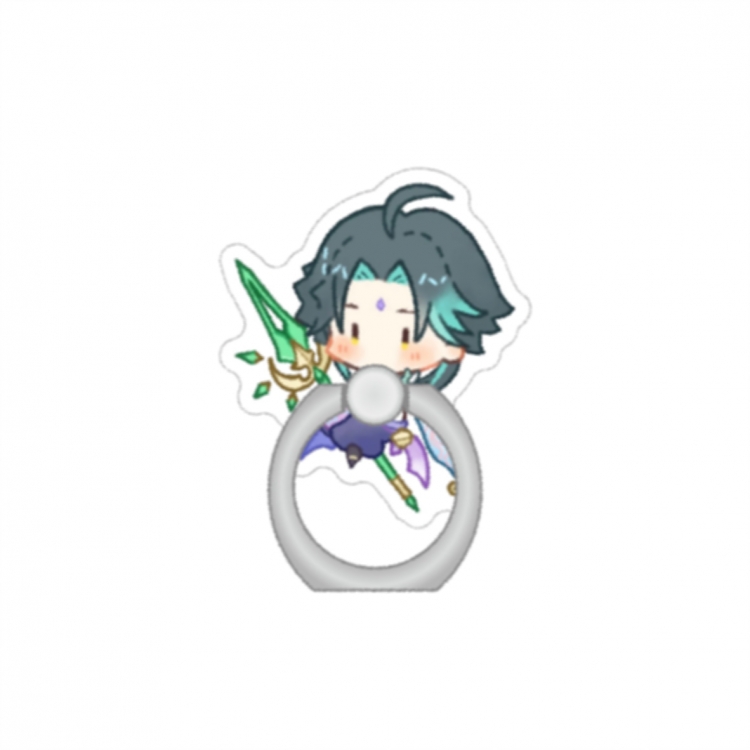 Genshin Impact Anime Peripheral Acrylic Ring Buckle Phone Holder price for 5 pcs