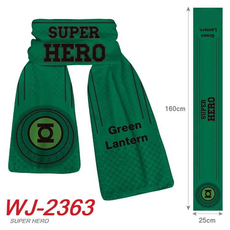 Green Lantern Anime Plush Impression Scarf Neck 25x160cm WJ-2363