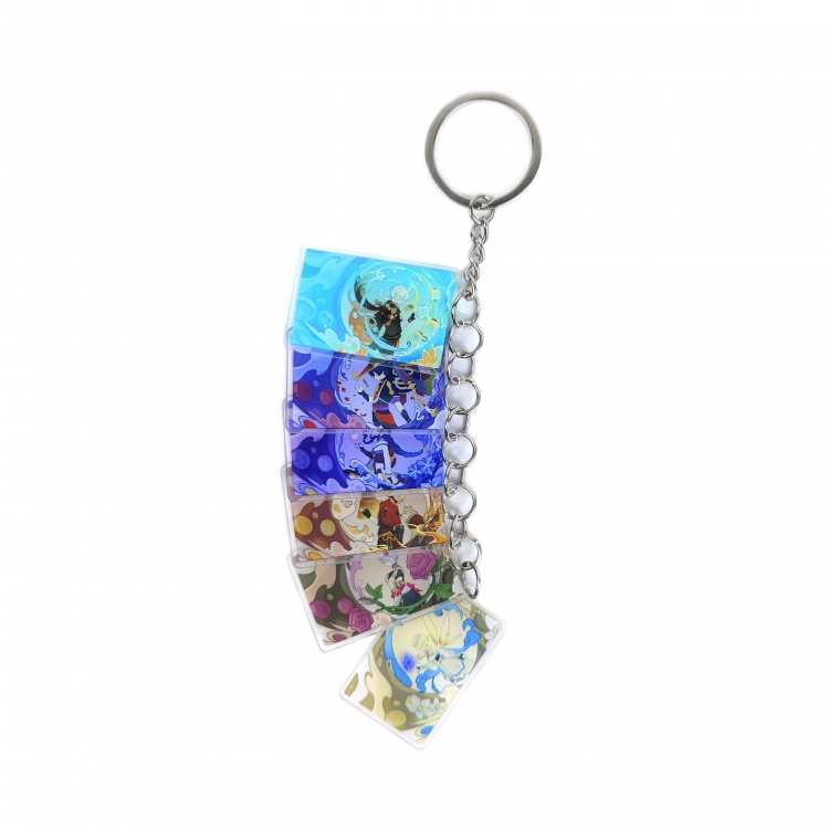 Genshin Impact Anime Peripheral Acrylic Keychain Keyring Pendant price for 5 pcs style C