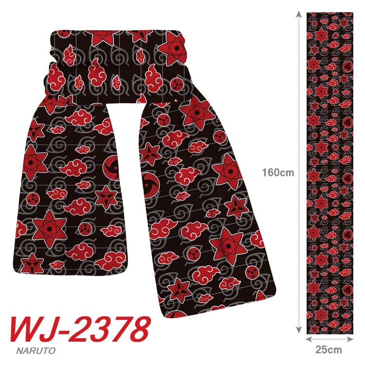 Naruto Anime Plush Impression Scarf Neck 25x160cm WJ-2378