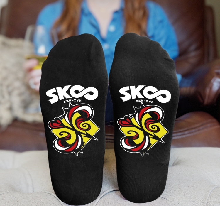 SK∞ Anime Knitted Print Socks Adult One Size Tube Height 15cm