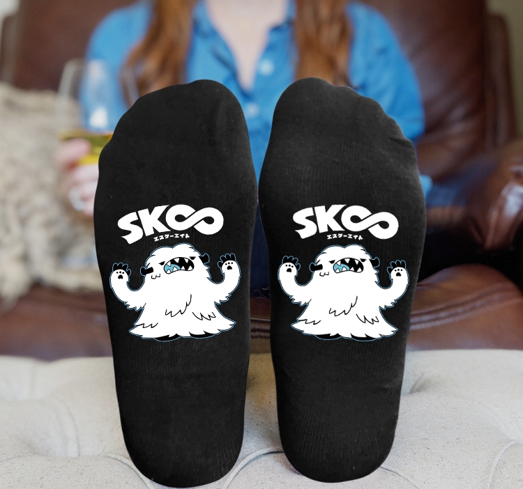 SK∞ Anime Knitted Print Socks Adult One Size Tube Height 15cm