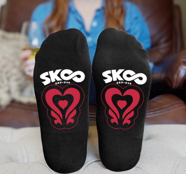 SK∞ Anime Knitted Print Socks Adult One Size Tube Height 15cm