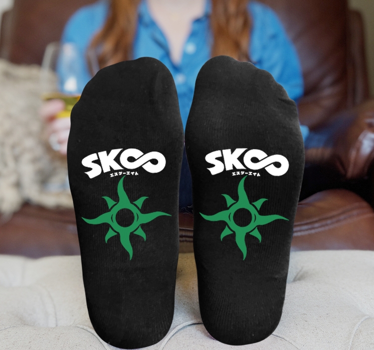 SK∞ Anime Knitted Print Socks Adult One Size Tube Height 15cm