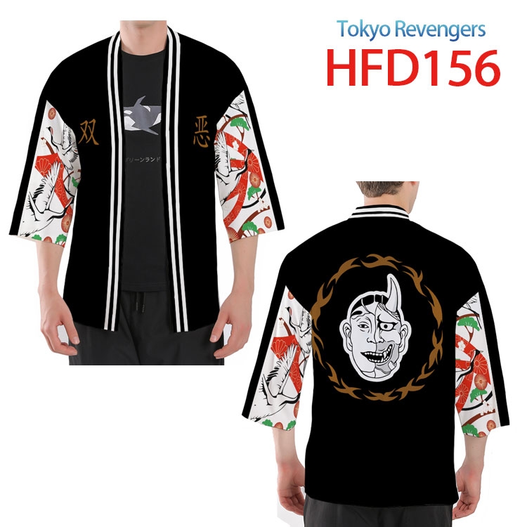 Tokyo Revengers Anime peripheral full-color short kimono from S to 4XL  HFD 156