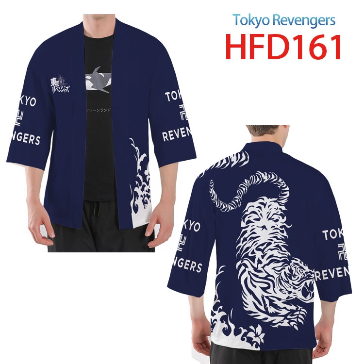 Tokyo Revengers Anime peripheral full-color short kimono from S to 4XL  HFD 161