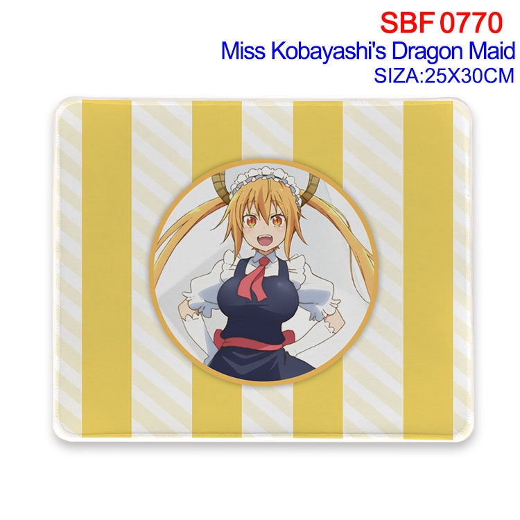 Mouse pad Miss Kobayashis Dragon Maid Anime peripheral edge lock mouse pad 25X30cm SBF-770