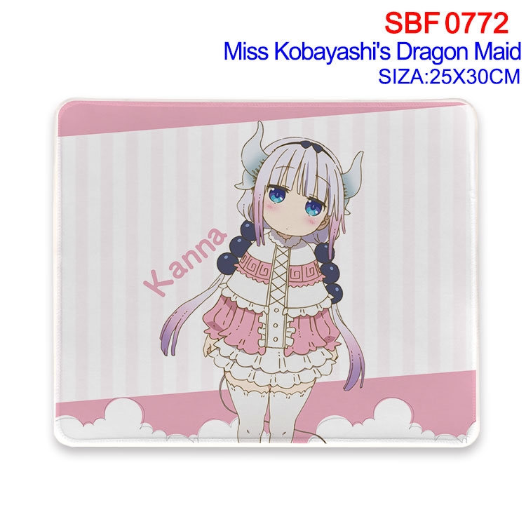 Mouse pad Miss Kobayashis Dragon Maid Anime peripheral edge lock mouse pad 25X30cm SBF-772