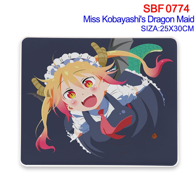 Mouse pad Miss Kobayashis Dragon Maid Anime peripheral edge lock mouse pad 25X30cm SBF-774