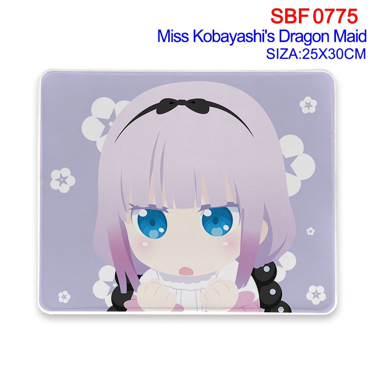 Mouse pad Miss Kobayashis Dragon Maid Anime peripheral edge lock mouse pad 25X30cm SBF-775