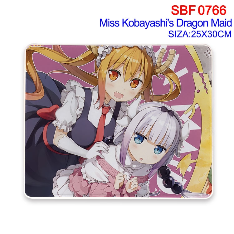 Mouse pad Miss Kobayashis Dragon Maid Anime peripheral edge lock mouse pad 25X30cm SBF-766