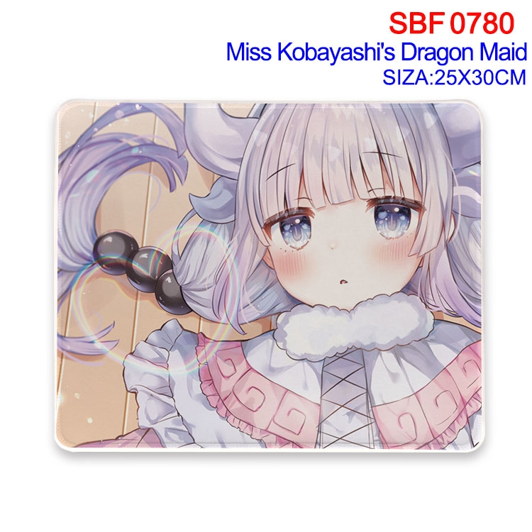 Mouse pad Miss Kobayashis Dragon Maid Anime peripheral edge lock mouse pad 25X30cm SBF-780