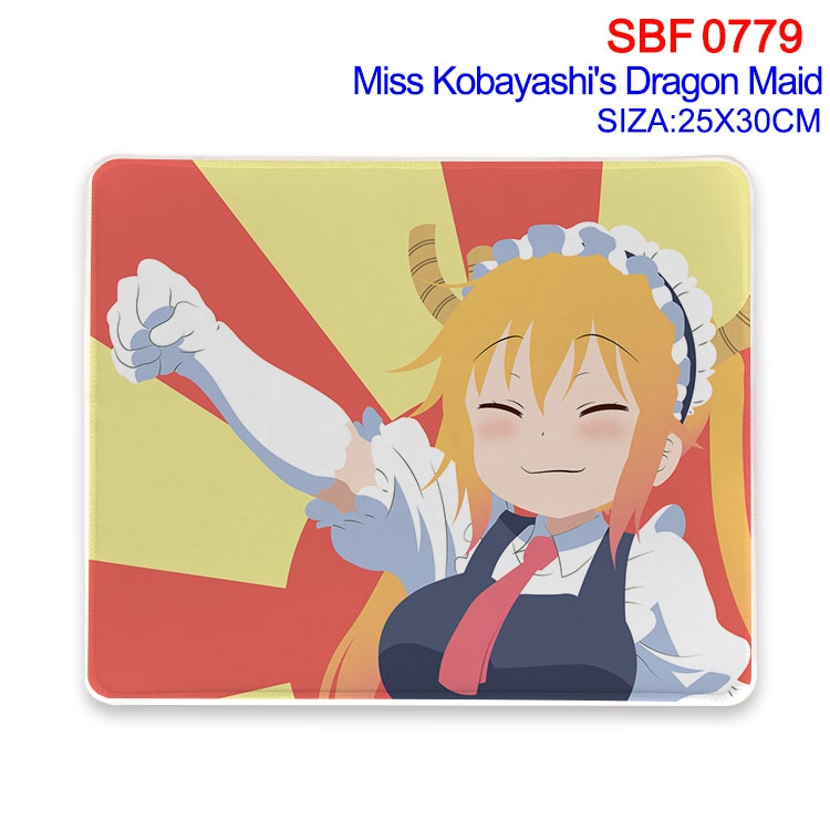 Mouse pad Miss Kobayashis Dragon Maid Anime peripheral edge lock mouse pad 25X30cm  SBF-779