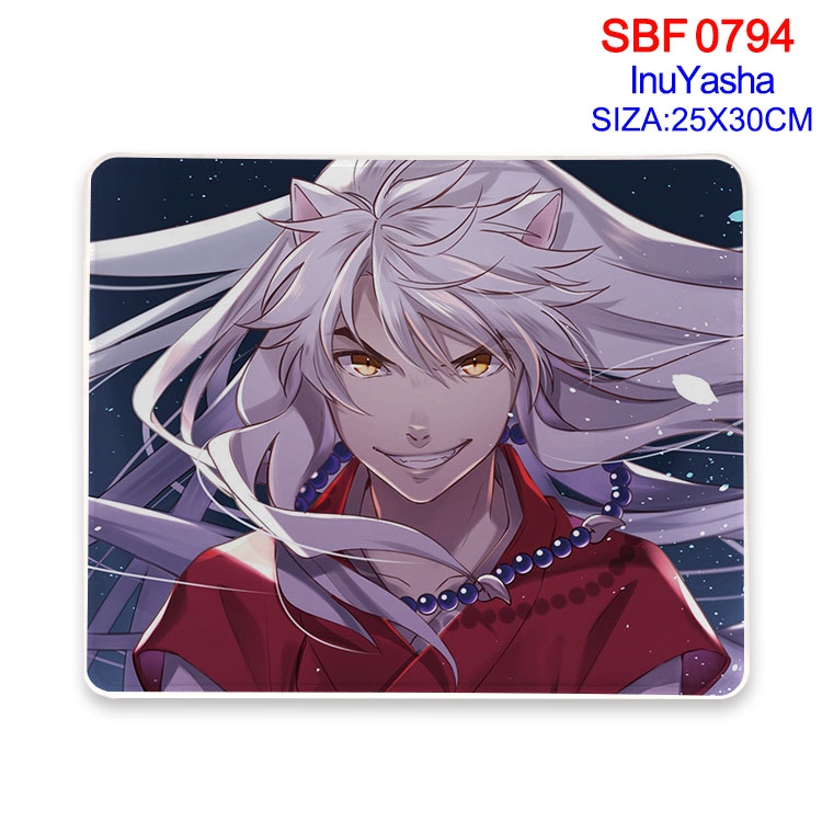 Inuyasha Anime peripheral edge lock mouse pad 25X30cm SBF-794