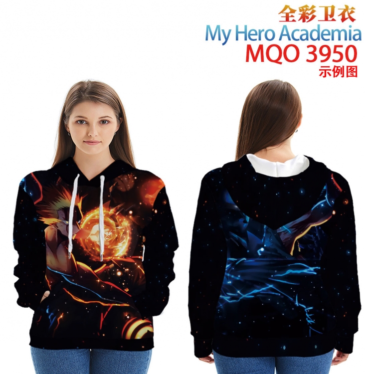My Hero Academia Long Sleeve Hooded Full Color Patch Pocket Sweatshirt from XXS to 4XL  MQO 3950