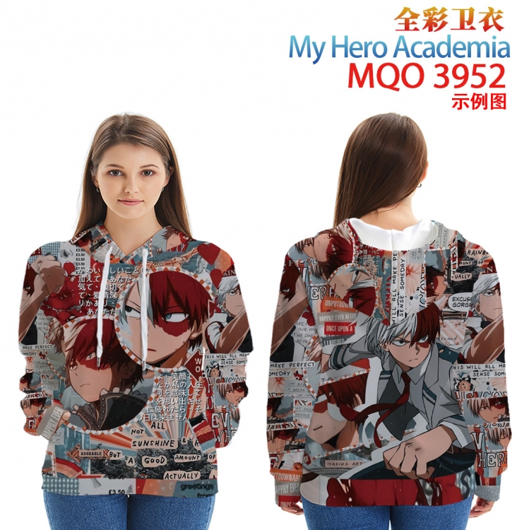 My Hero Academia Long Sleeve Hooded Full Color Patch Pocket Sweatshirt from XXS to 4XL MQO 3952