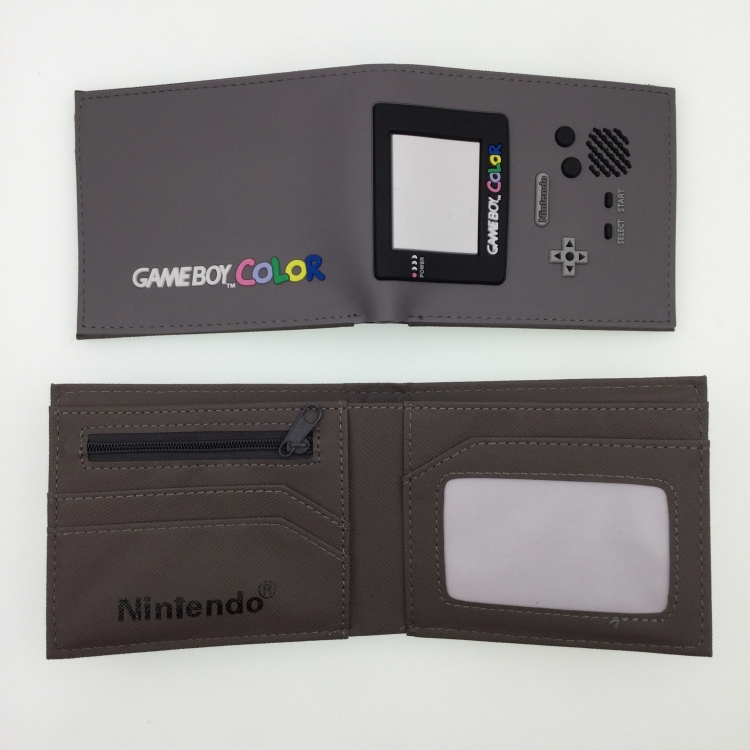 Nintendo Game Boy PVC Rubber Surface Short Two Fold Wallet Wallet