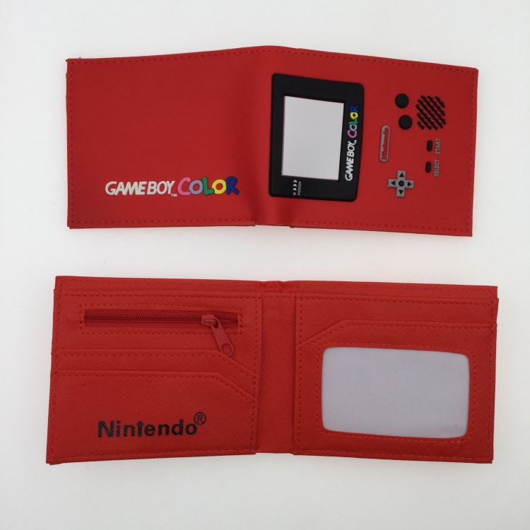 Nintendo Game Boy PVC Rubber Surface Short Two Fold Wallet Wallet