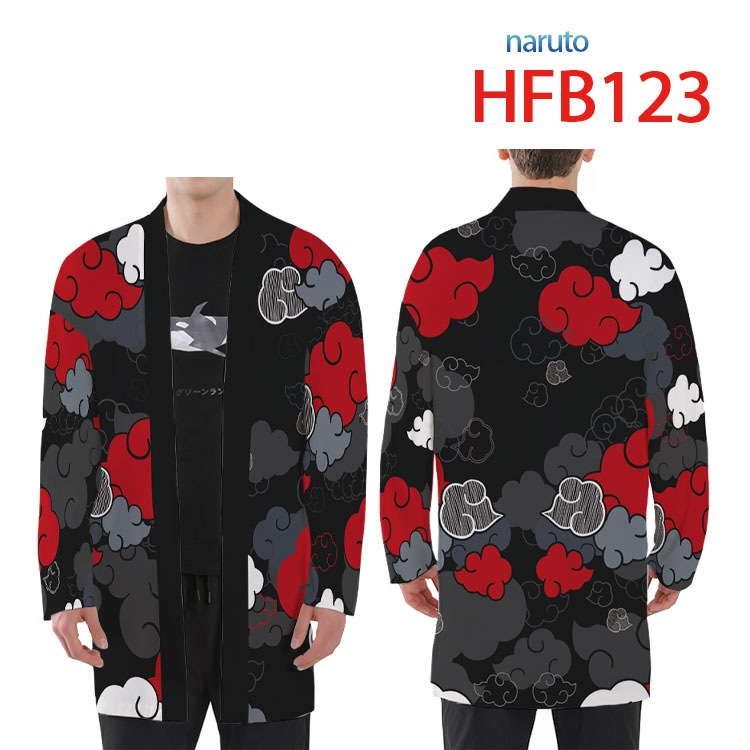 Naruto Anime Peripheral Full Color Long Kimono  from XS to 4XL HFB 123