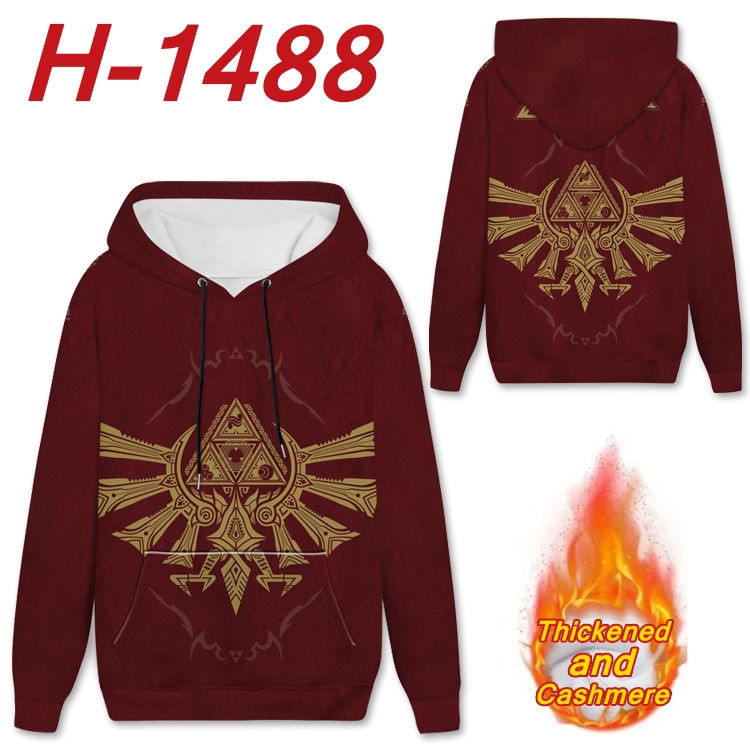 The Legend of Zelda anime thickened hooded pullover sweater from S to 4XL H-1488