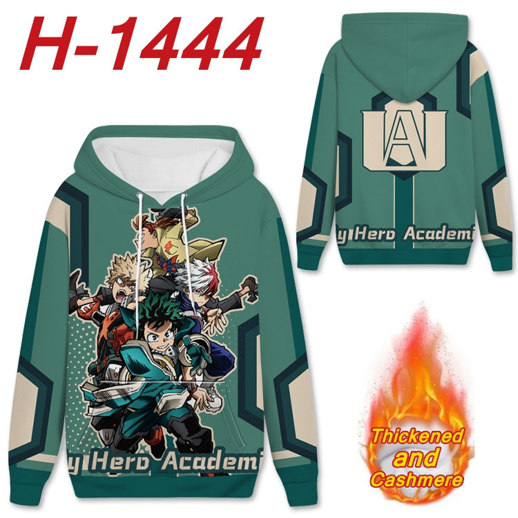 My Hero Academia anime thickened hooded pullover sweater from S to 4XL H-1444