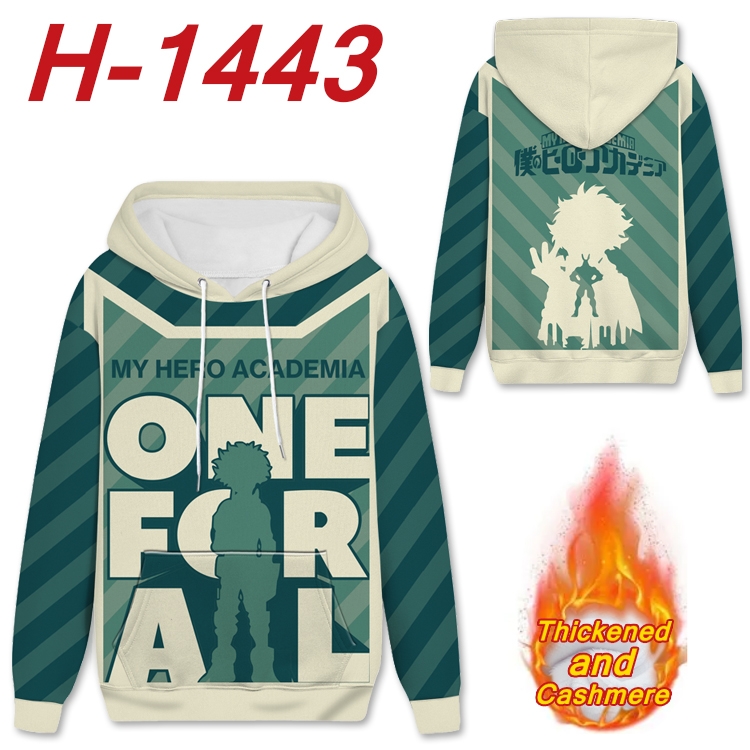 My Hero Academia anime thickened hooded pullover sweater from S to 4XL H-1443