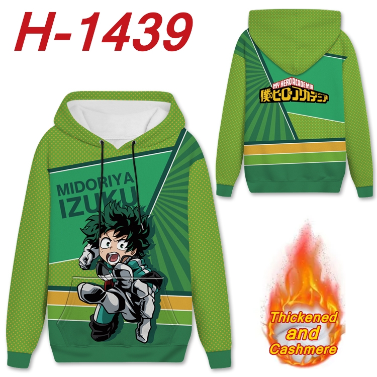 My Hero Academia anime thickened hooded pullover sweater from S to 4XL H-1439