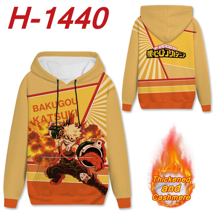 My Hero Academia anime thickened hooded pullover sweater from S to 4XL H-1440