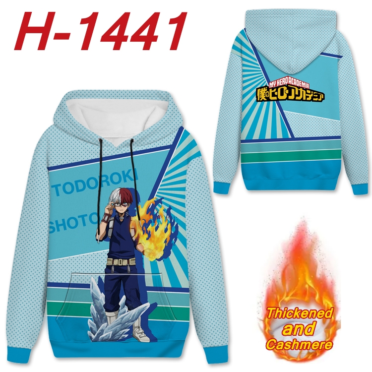 My Hero Academia anime thickened hooded pullover sweater from S to 4XL H-1441