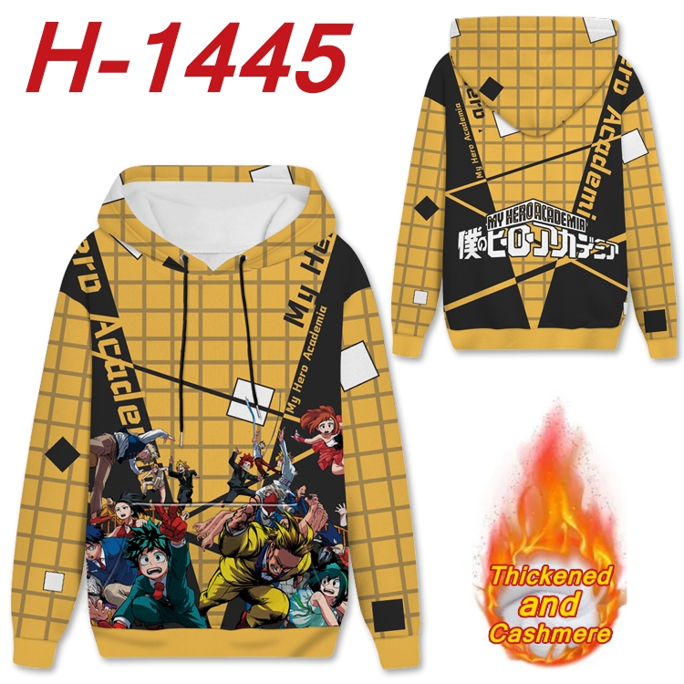 My Hero Academia anime thickened hooded pullover sweater from S to 4XL H-1445