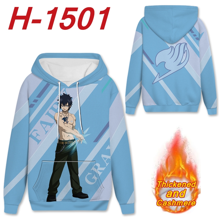 Fairy tail anime thickened hooded pullover sweater from S to 4XL H-1501
