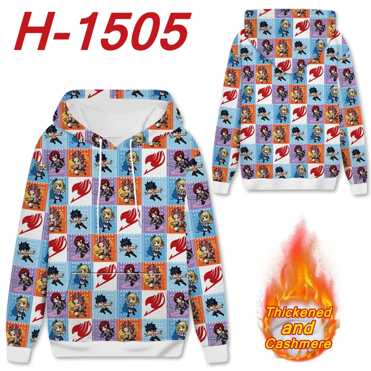 Fairy tail anime thickened hooded pullover sweater from S to 4XL  H-1505