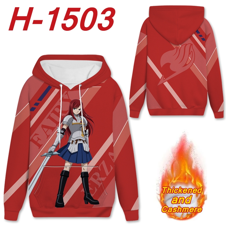 Fairy tail anime thickened hooded pullover sweater from S to 4XL H-1503