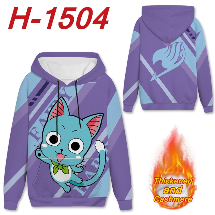 Fairy tail anime thickened hooded pullover sweater from S to 4XL H-1504