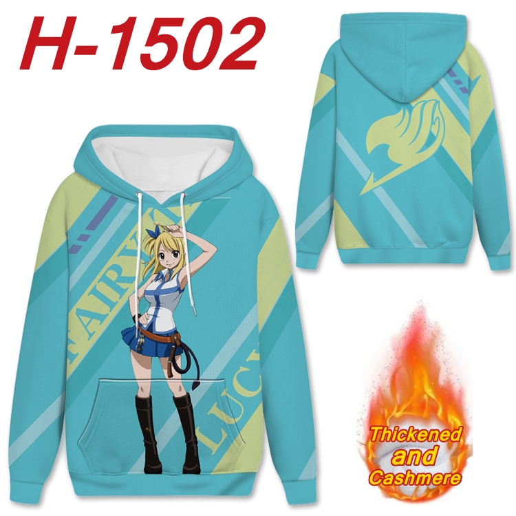 Fairy tail anime thickened hooded pullover sweater from S to 4XL H-1502