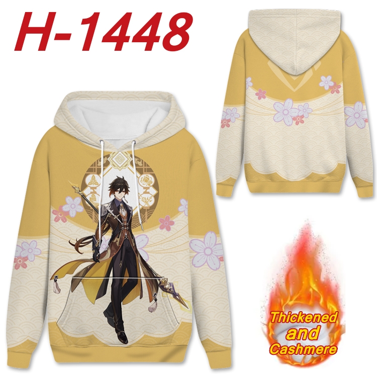 Genshin Impact anime thickened hooded pullover sweater from S to 4XL H-1448