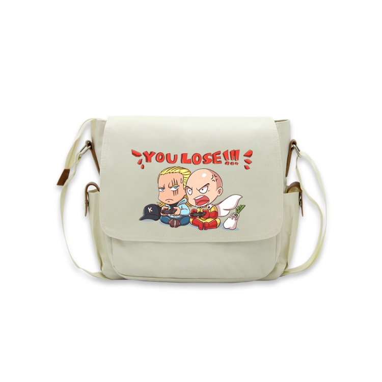 One Punch Man Anime Peripheral Shoulder Bag Casual Satchel 33X13X26cm