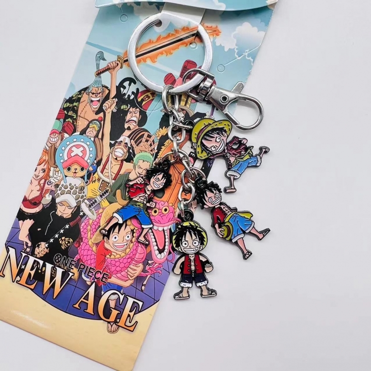 One Piece Anime cartoon color keychain bag pendant  844