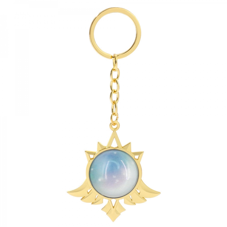 Genshin Impact Luminous Metal Keychain Pendant OPP Bag price for 5 pcs